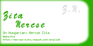 zita mercse business card